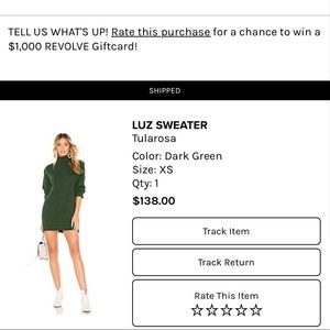 Barely worn Tularosa sweater dress